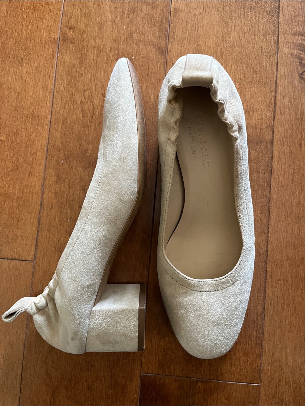 Everlane The Italian Leather Day Heel - Natural Suede - Picture 6 of 6